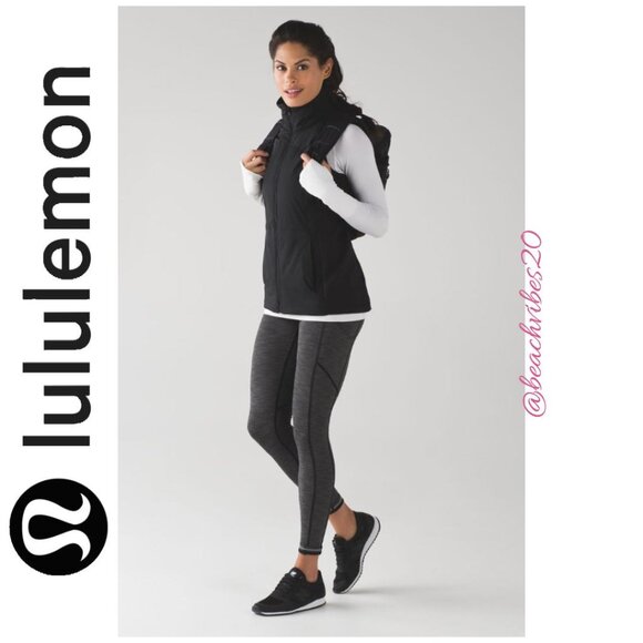 LULULEMON ATHLETICA Run For Cold Vest Black 6 EUC - Picture 1 of 9